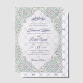 トルコ幾何学模様イスラム結婚式 ベラム紙招待状 (オフセット (招待状))