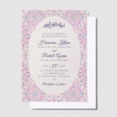 トルコ幾何学模様イスラム結婚式 ベラム紙招待状 (オフセット)