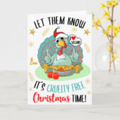 トルコ愛おもしろいビーガン、ビーガンクリスマス カード (黄色い花)