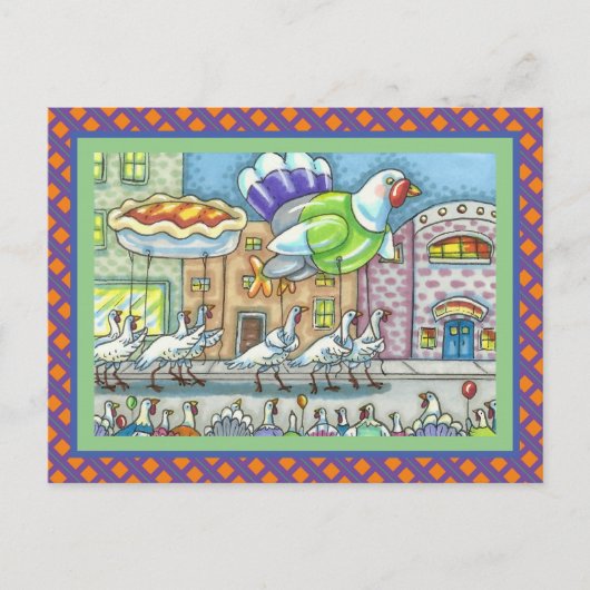 トルコ感謝祭の日パレード、ヘリウムバルーン ポストカード (正面)