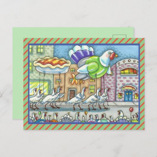 トルコ感謝祭の日パレード、ヘリウムバルーン ポストカード (正面/裏面)