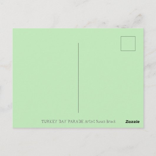 トルコ感謝祭の日パレード、ヘリウムバルーン ポストカード (裏面)