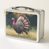 トルコ感謝祭ディナーと野生のトルコ メタルランチボックス (裏面)