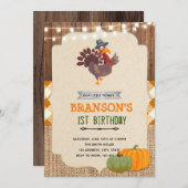 トルコ感謝祭パーティの招待状 招待状 (正面/裏面)