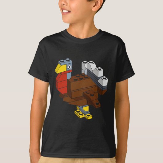 トルコ感謝祭ブロックブリック建物マスター部 Tシャツ (正面)