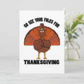 トルコ感謝祭招待状 招待状 (スタンド正面)