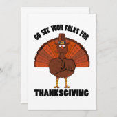 トルコ感謝祭招待状 招待状 (正面/裏面)