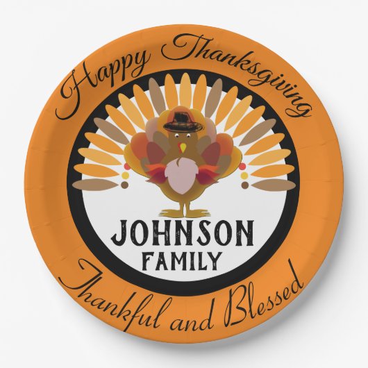 トルコ感謝祭紙プレート ペーパープレート (正面)