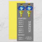 トルコ料理レストランの夕食メニュー メニュー (正面/裏面)