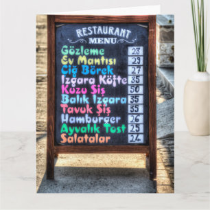 トルコ料理店メニューボード カード