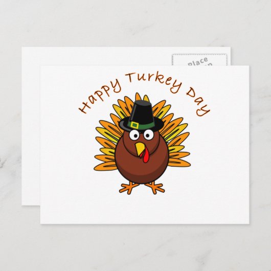 トルコ日の感謝祭の休暇のトルコのロゴ シーズンポストカード (正面/裏面)