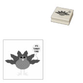 トルコ時間感謝祭ウッドアートスタンプ ラバースタンプ (押印)