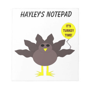 トルコ時間Thanksgivingカスタマイズ可能なノートブック ノートパッド