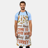 トルコ来を物する人々に良い事 エプロン (着用した状態)