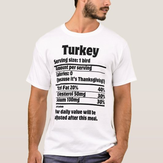 トルコ栄養ファクト.w tシャツ (正面)