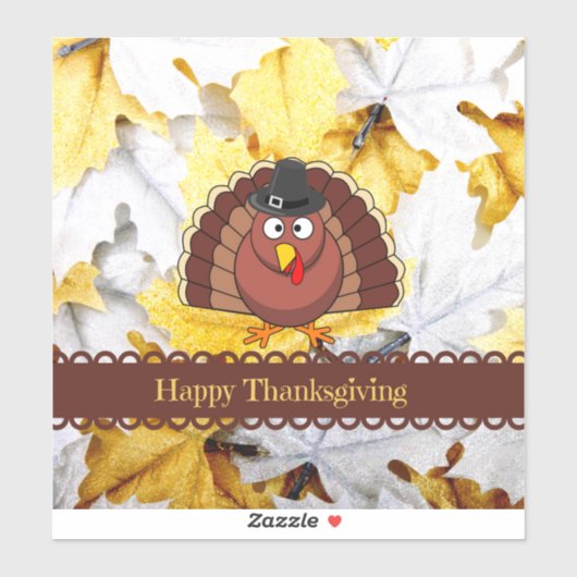 トルコ氏の感謝祭を祝う シール (シート)