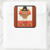 トルコ氏の感謝祭を祝う スクエアシール (バッグ)