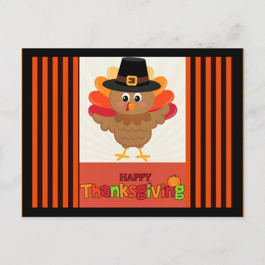 トルコ氏の感謝祭を祝う ポストカード (正面)