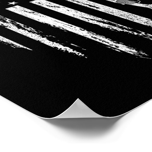 トルコ狩りアメリカンフラッグサンダーチキンギフト ポスター (角)