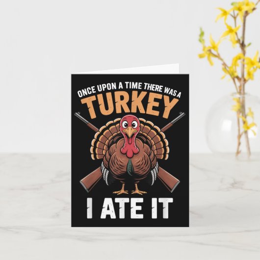 トルコ狩りパパソンハンターアニマル皮肉おもしろい カード (黄色い花)