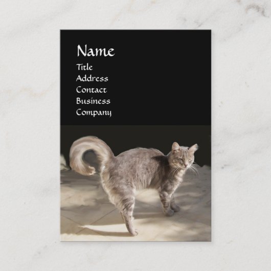 トルコ猫モノグラム 名刺 (正面)