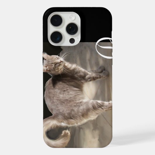 トルコ猫モノグラム iPhoneケース (裏面)