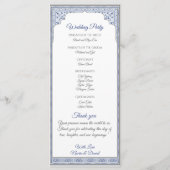 トルコ王室の結婚式 プログラムカード プログラム (裏面)