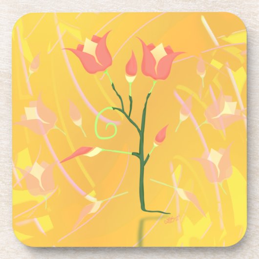 トルコ産ポピー コースター (正面)