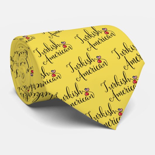 トルコ系アメリカ人の絡み合ったハートネクタイ ネクタイ (ロール)