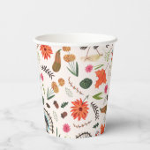 トルコ素朴エレガント感謝祭パターン 紙コップ (裏面)