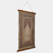 トルコ絨毯オスマン帝国ベージュブラウン 吊り下げ型タペストリー (傾斜あり)