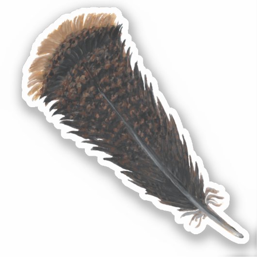 トルコ羽ビニールステッカー シール (正面)