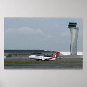 トルコ航空。イスタンブールエアポートテイクオフ ポスター