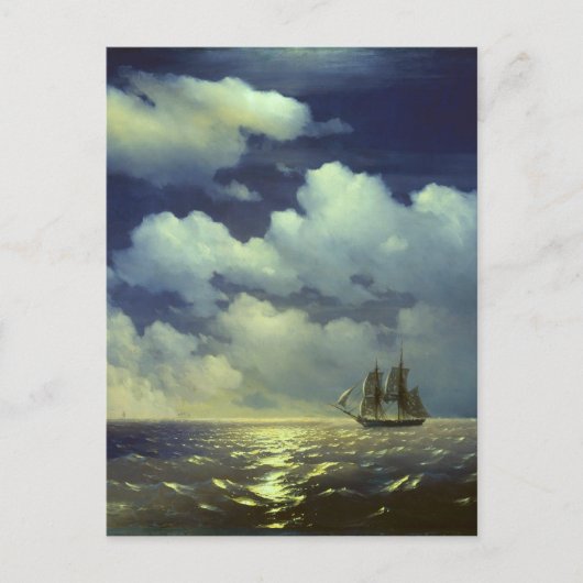 トルコ船に勝利した後にマーキュリーをブリグ。 ポストカード (正面)