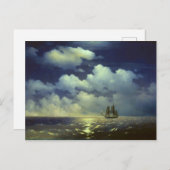 トルコ船への勝利の後にマーキュリーをブリグ ポストカード (正面/裏面)