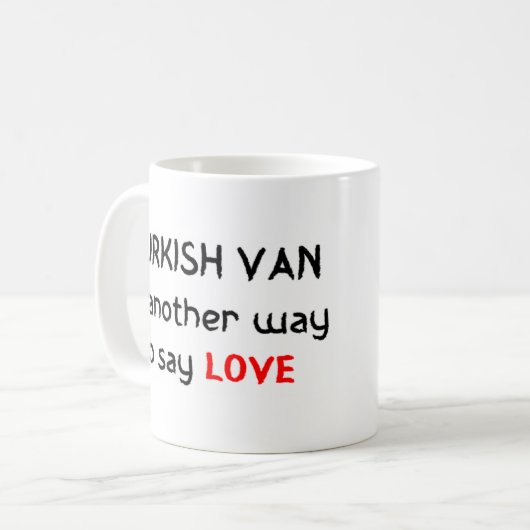 トルコ語のファン愛のマグ コーヒーマグカップ (正面左)