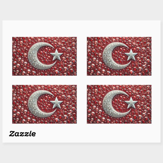 トルコ語の色を使用した四角形のシール 長方形シール (シート)