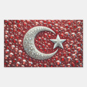 トルコ語の色を使用した四角形のシール 長方形シール (正面)