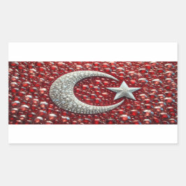 トルコ語の色を使用した四角形のシール 長方形シール