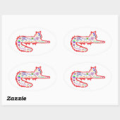 トルコ語アンゴラステッカー 楕円形シール (シート)