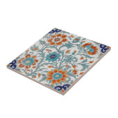 トルコ語オスマンフローラブルーオレンジグリーン花 タイル (側面)