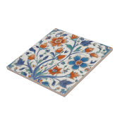 トルコ語オスマンヴィンテージフローラ青と赤の花 タイル (側面)