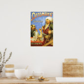 トルコ語オスマン文字たばこヴィンテージ広告 ポスター (キッチン)