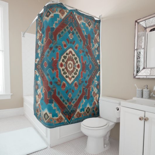 トルコ語トレンディー美しい古いパターンコレクション シャワーカーテン (インサイチュ)