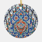 トルコ語フローラタイル セラミックオーナメント (正面)
