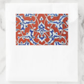 トルコ語フローラタイル 長方形シール (バッグ)