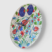 トルコ語フローラデザイン ラージ壁時計 (傾斜)