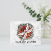 トルコ語 – ユー感謝していズ ポストカード (スタンド正面)