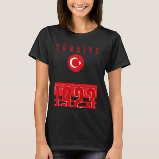 トルコ語Milli Takim - 1923 （イスティクラル） Tシャツ (正面)