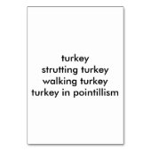 トルコ読は大人のための懐中電灯を張る テーブルナンバー (裏面)